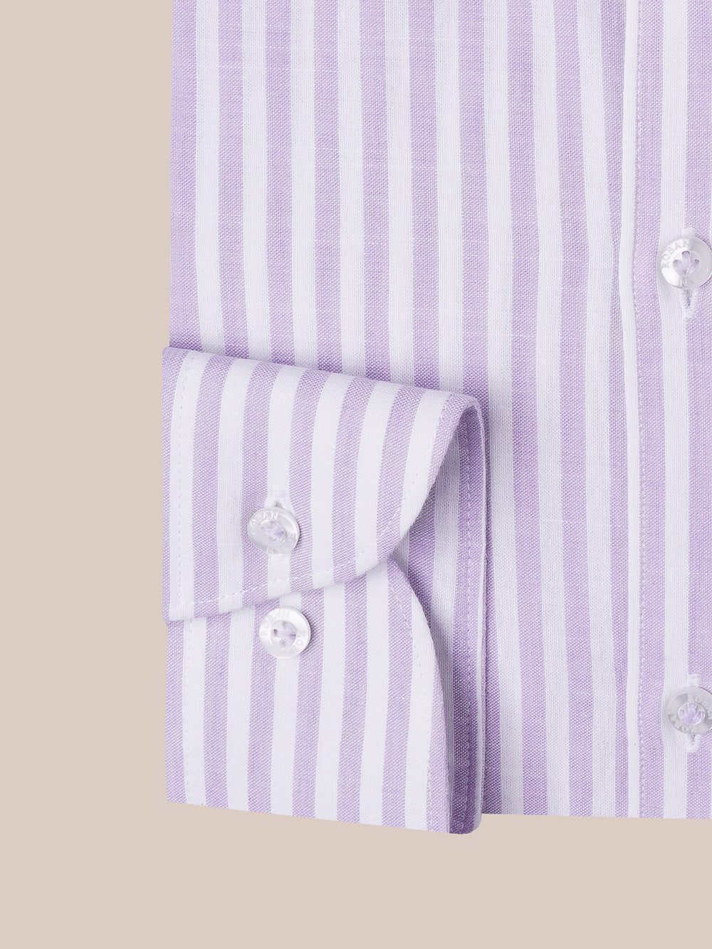 WASHED STRIPED LINEN COTTON SLIM FIT SHIRT