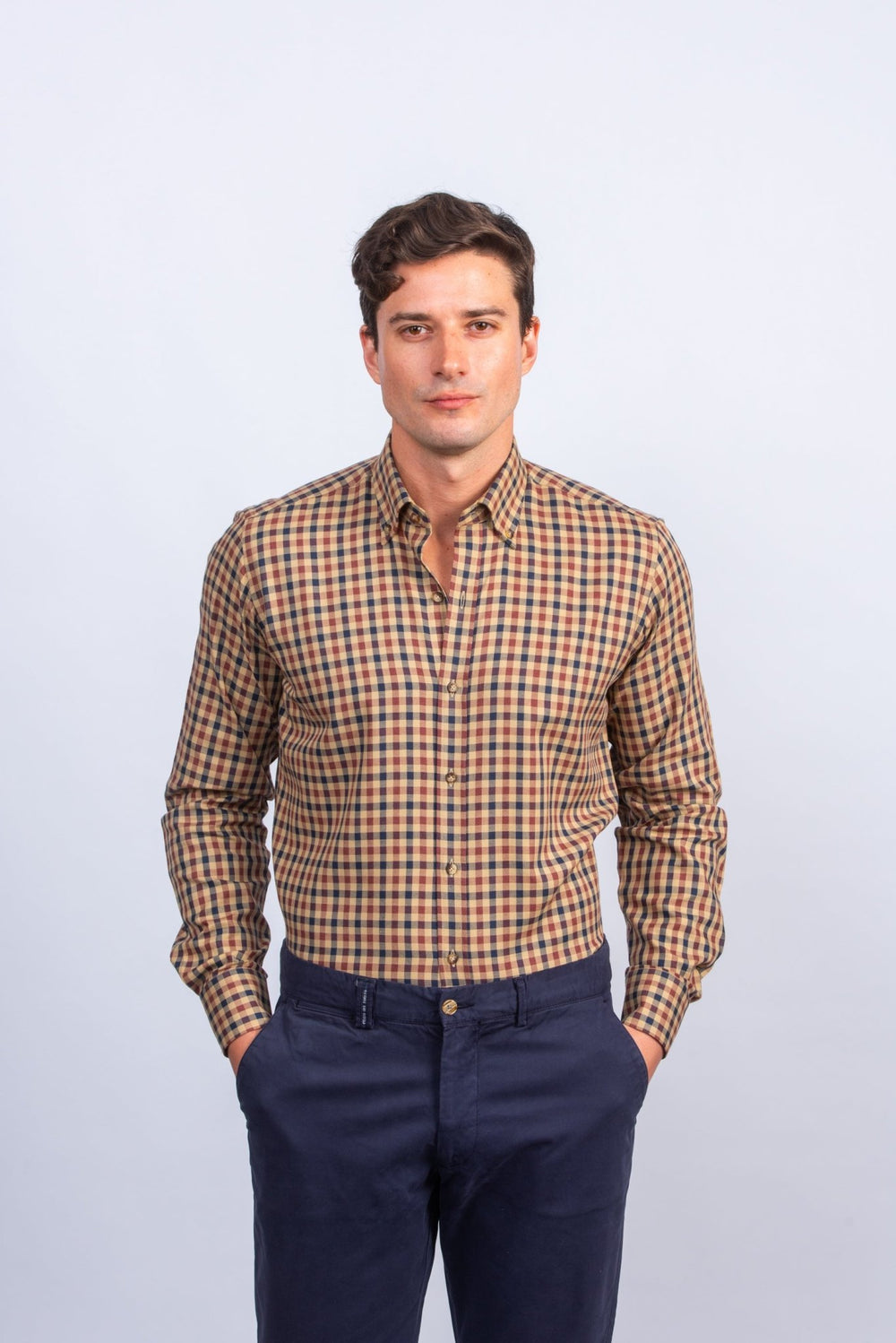 CHECKED FLANNEL COTTON REGULAR FIT SHIRT - Roban