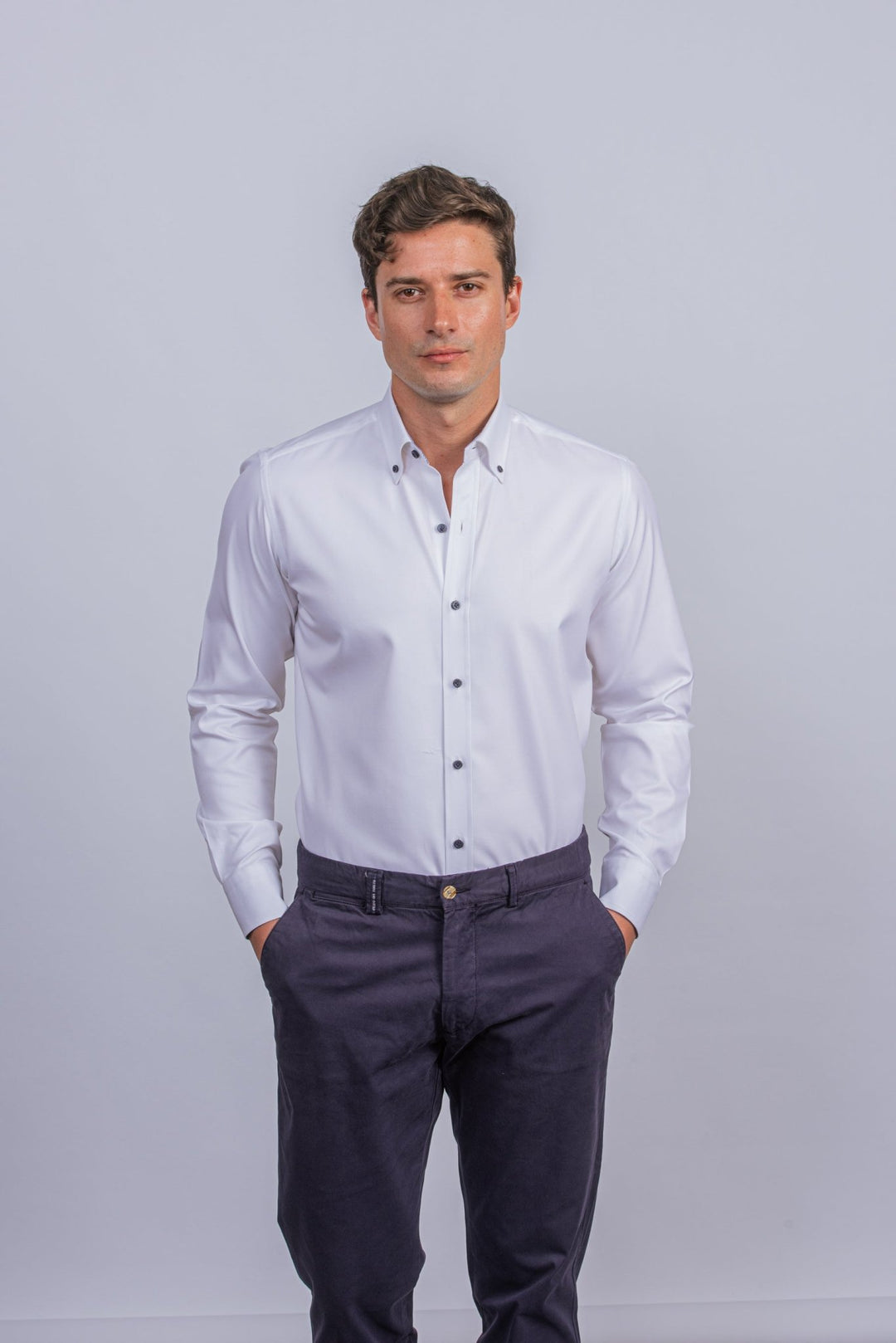 MICRO RIBBED COTTON FABRIC SHIRT - Roban