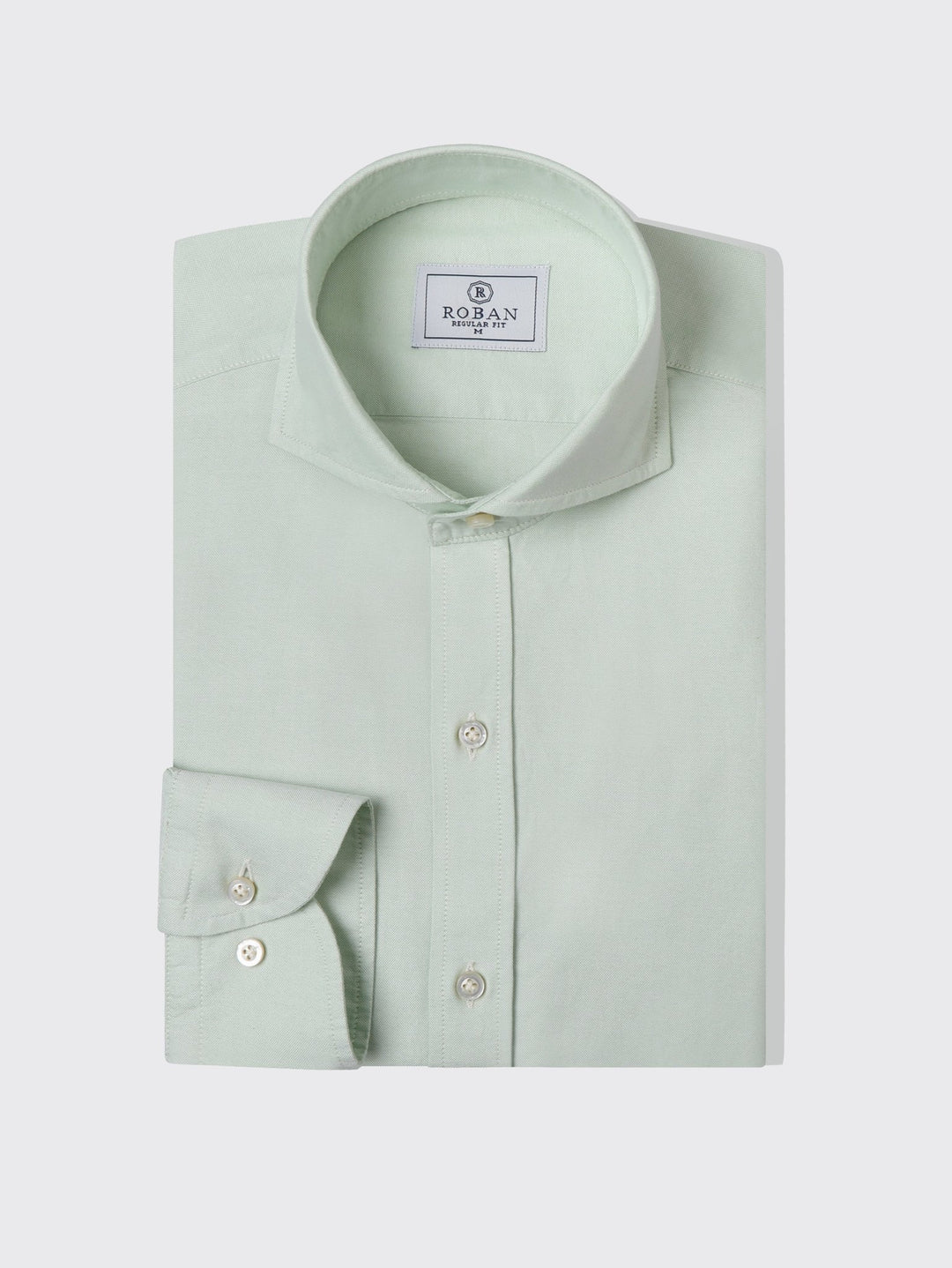 PLAIN WASHED OXFORD REGULAR FIT SHIRT - Roban