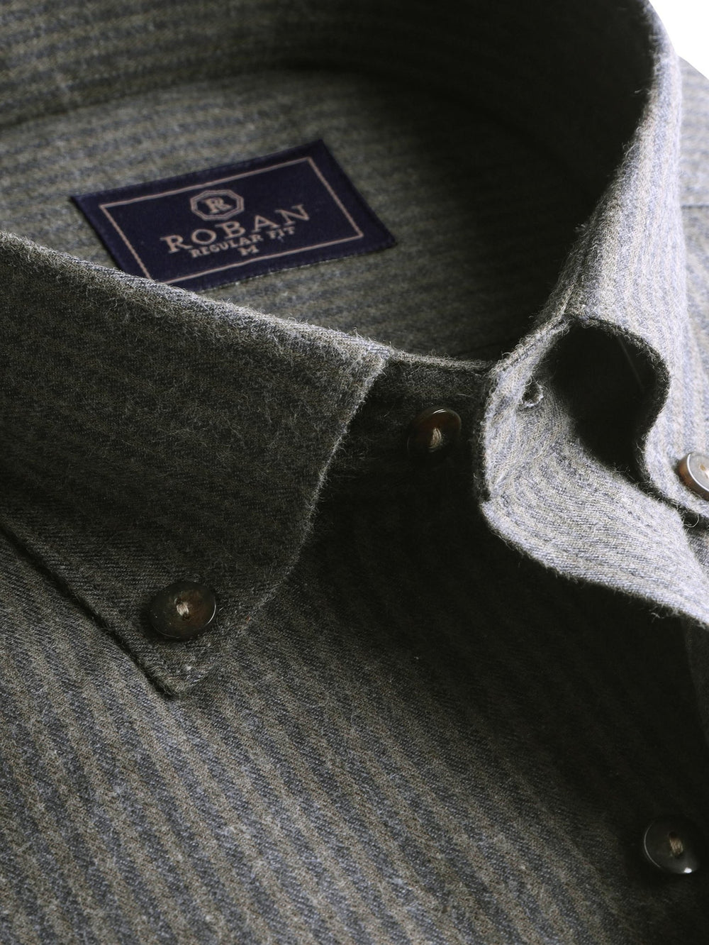 STRIBED FLANNEL REGULAR FIT SHIRT - Roban