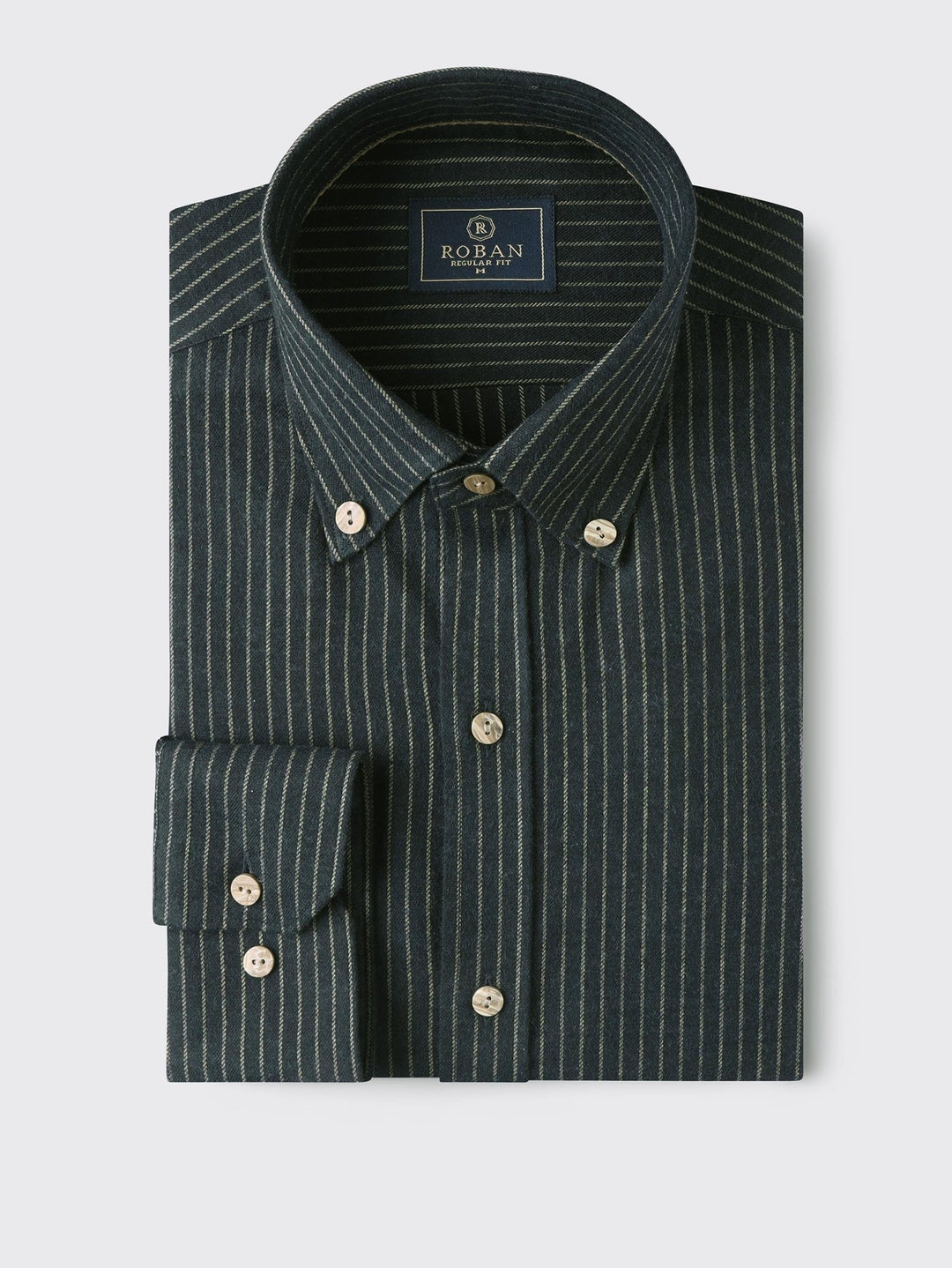 STRIBED FLANNEL REGULAR FIT SHIRT - Roban