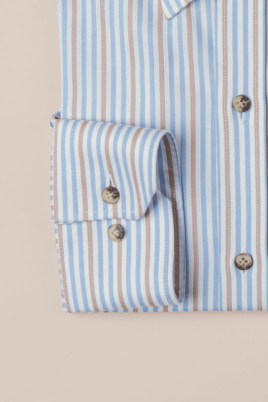 STRIPED BUTTON DOWN COLLAR SHIRT - Roban