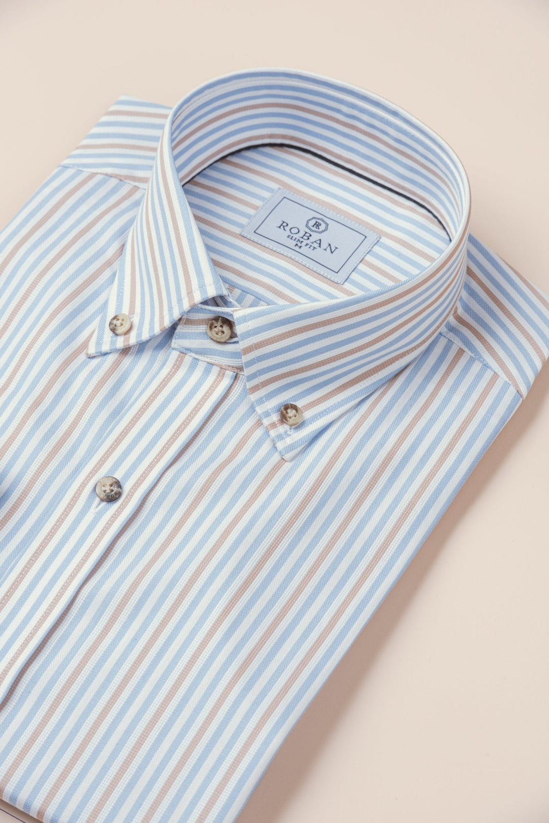 STRIPED BUTTON DOWN COLLAR SHIRT - Roban