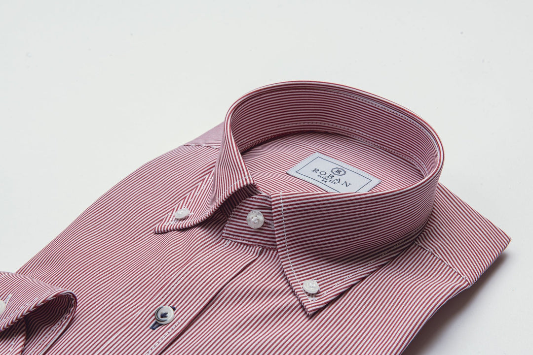 STRIPED SLIM FIT POPLIN SHIRT - Roban