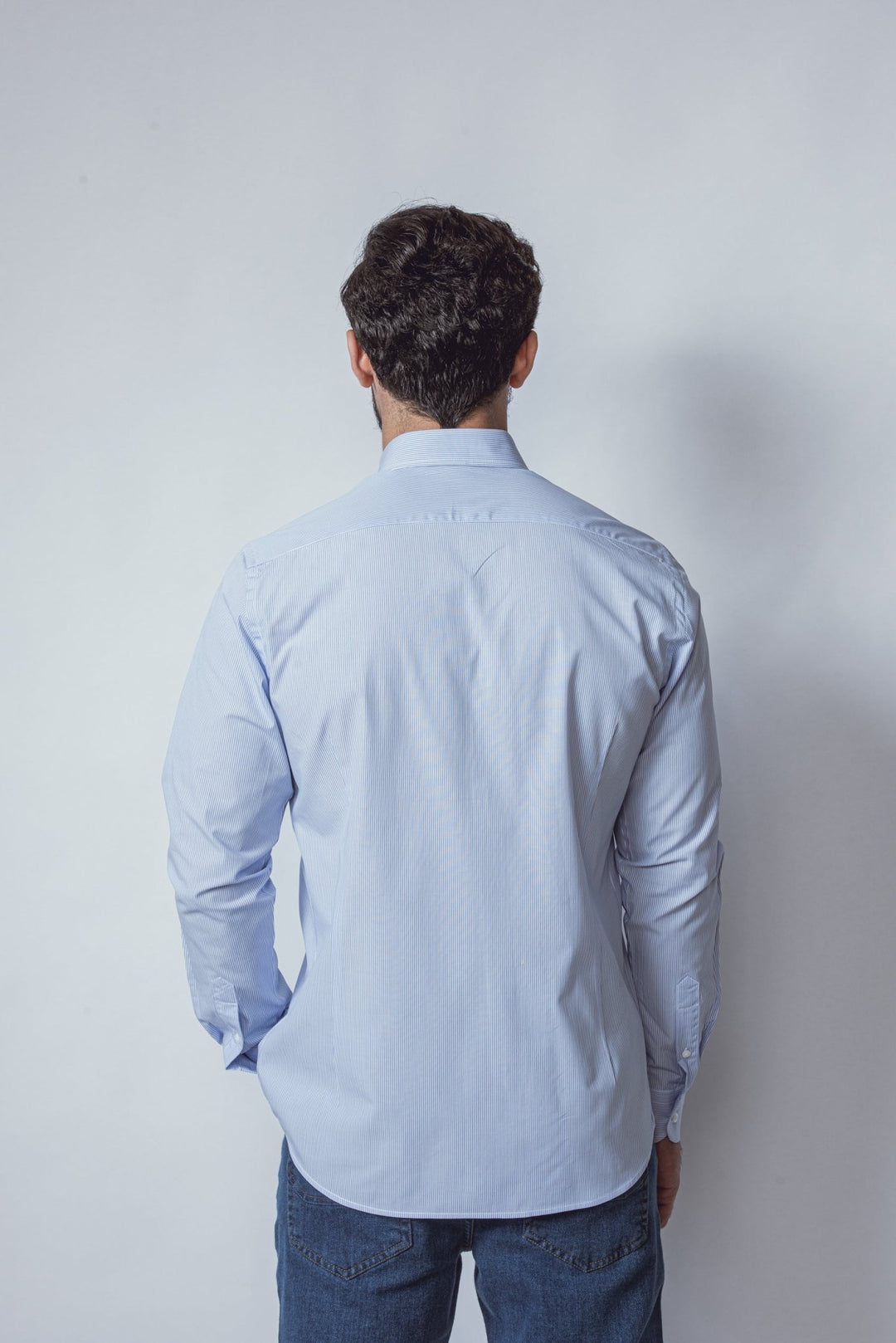 STRIPED SLIM FIT POPLIN SHIRT - Roban