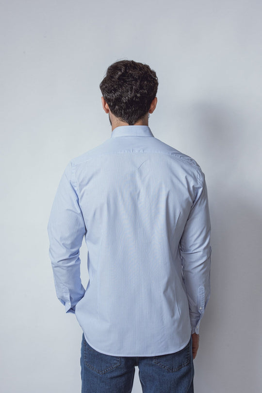 STRIPED SLIM FIT POPLIN SHIRT - Roban