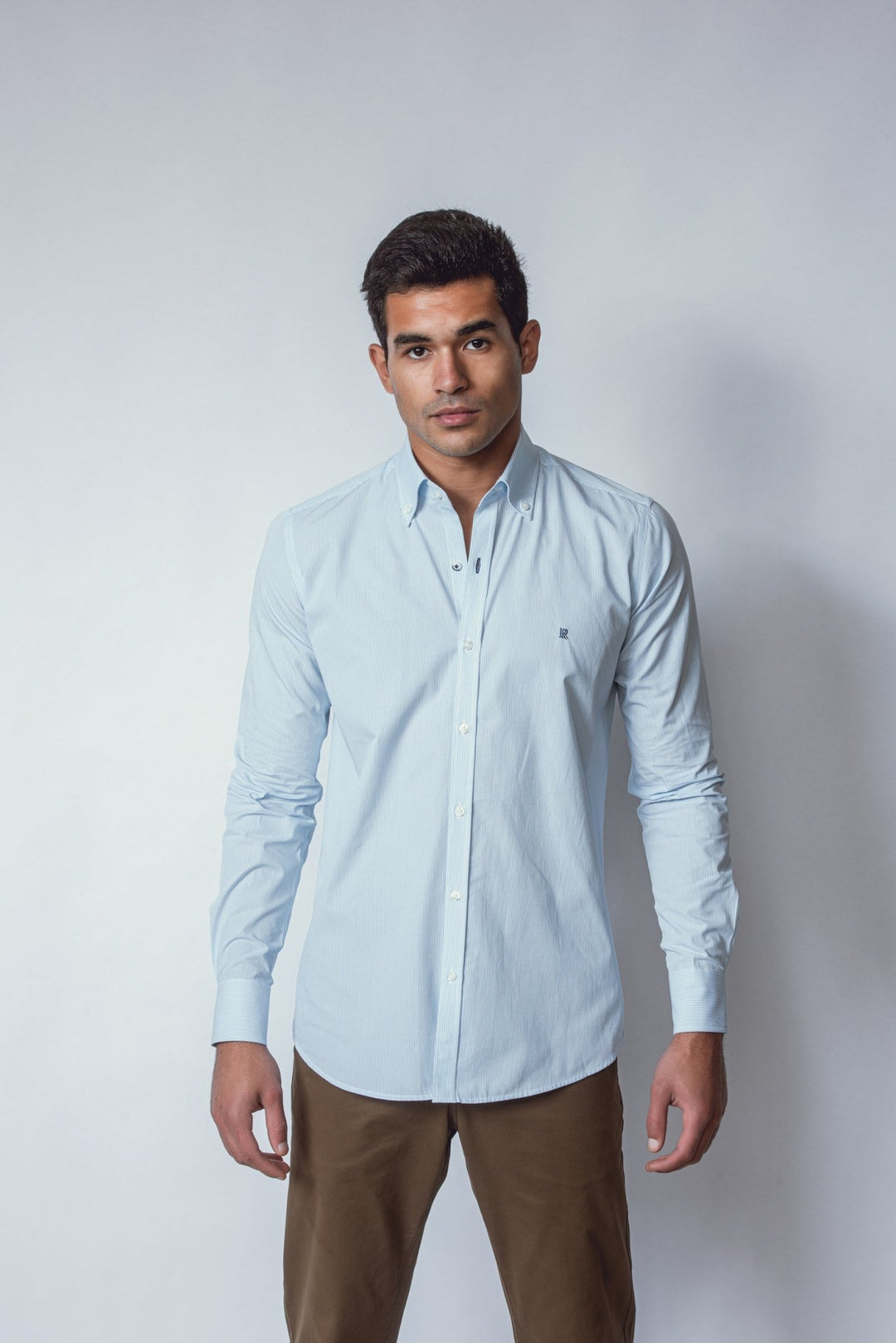 STRIPED SLIM FIT POPLIN SHIRT - Roban