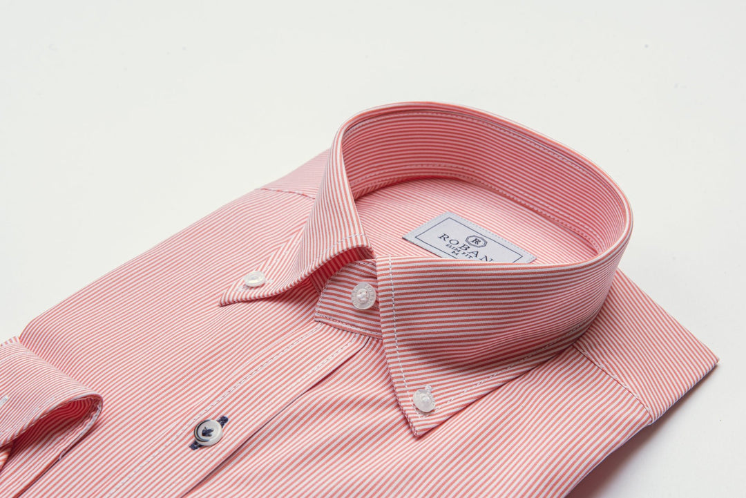 STRIPED SLIM FIT POPLIN SHIRT - Roban