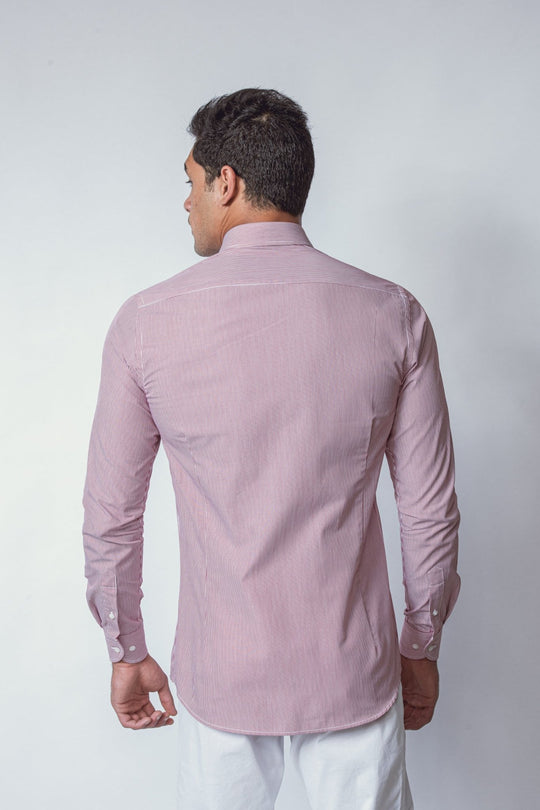 STRIPED SLIM FIT POPLIN SHIRT - Roban