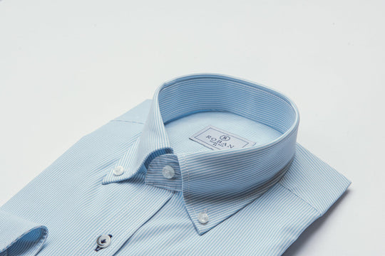 STRIPED SLIM FIT POPLIN SHIRT - Roban