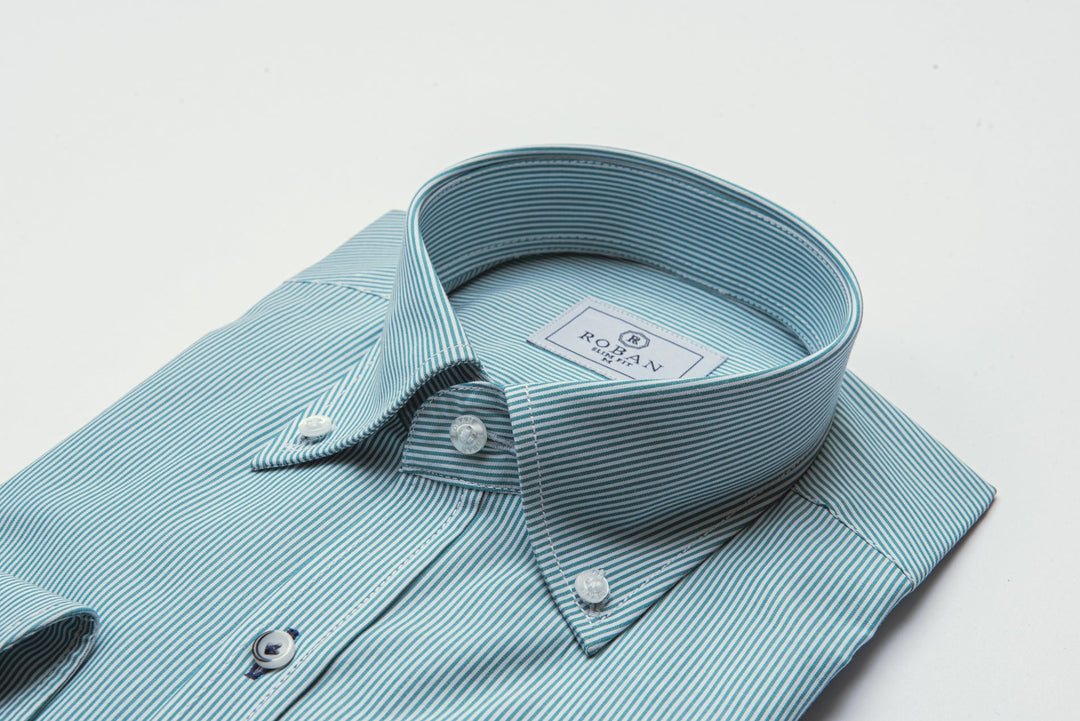 STRIPED SLIM FIT POPLIN SHIRT - Roban