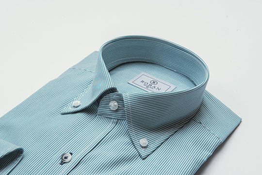STRIPED SLIM FIT POPLIN SHIRT - Roban
