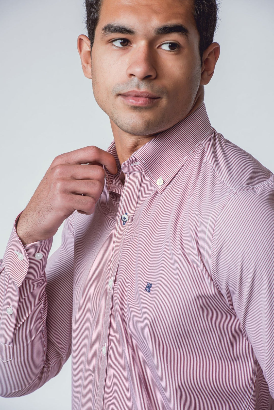 STRIPED SLIM FIT POPLIN SHIRT - Roban