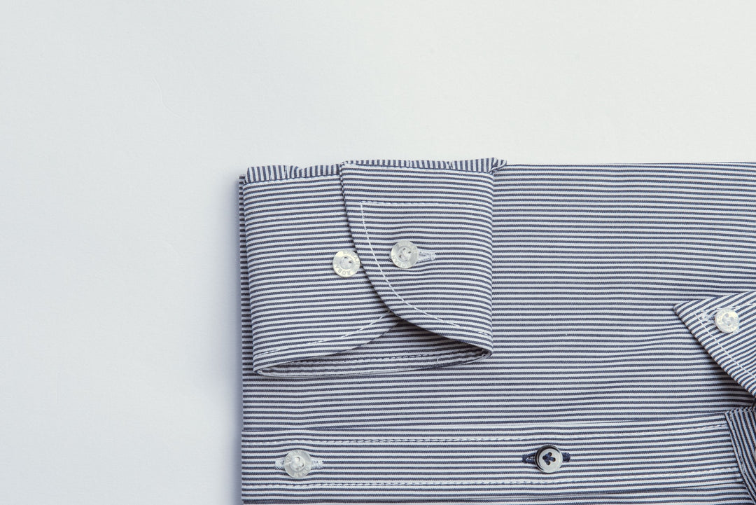 STRIPED SLIM FIT POPLIN SHIRT - Roban