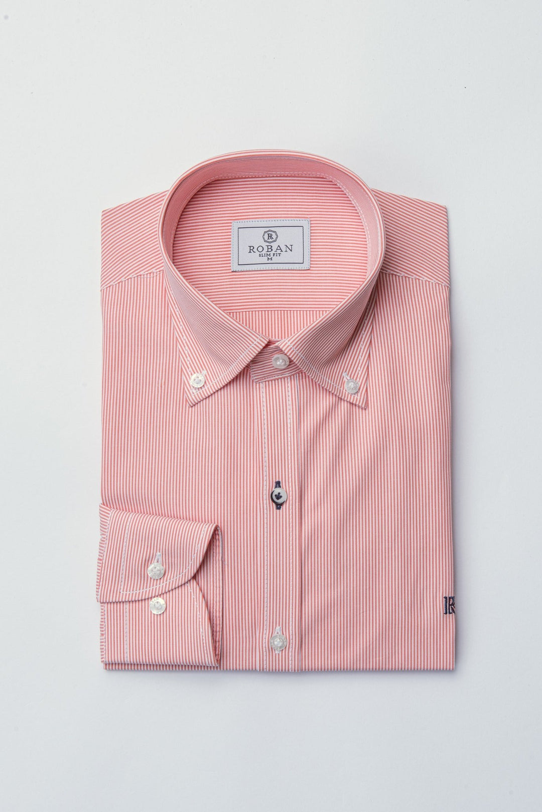 STRIPED SLIM FIT POPLIN SHIRT - Roban
