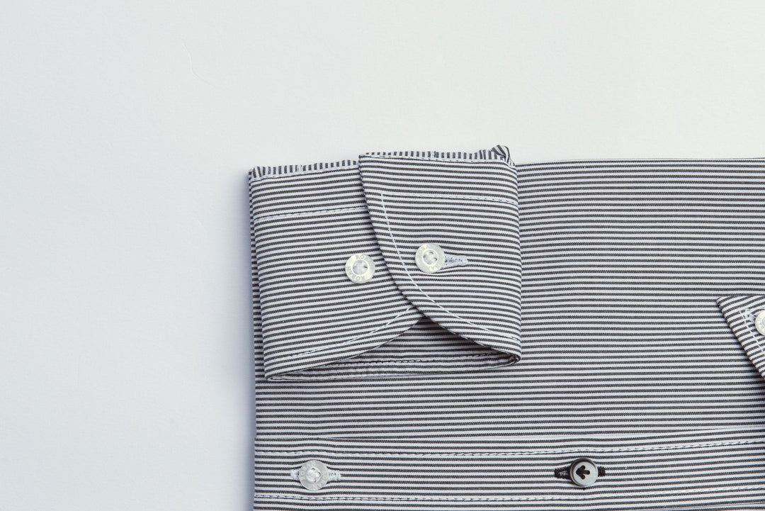 STRIPED SLIM FIT POPLIN SHIRT - Roban
