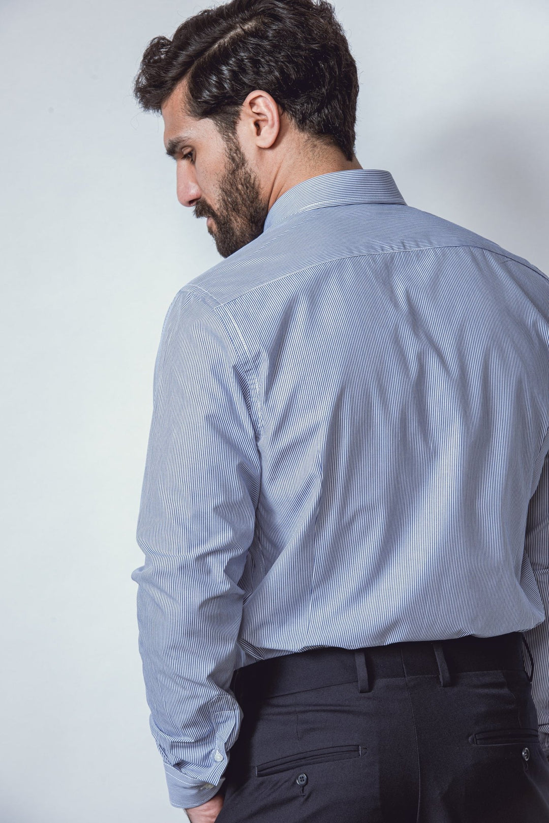 STRIPED SLIM FIT POPLIN SHIRT - Roban