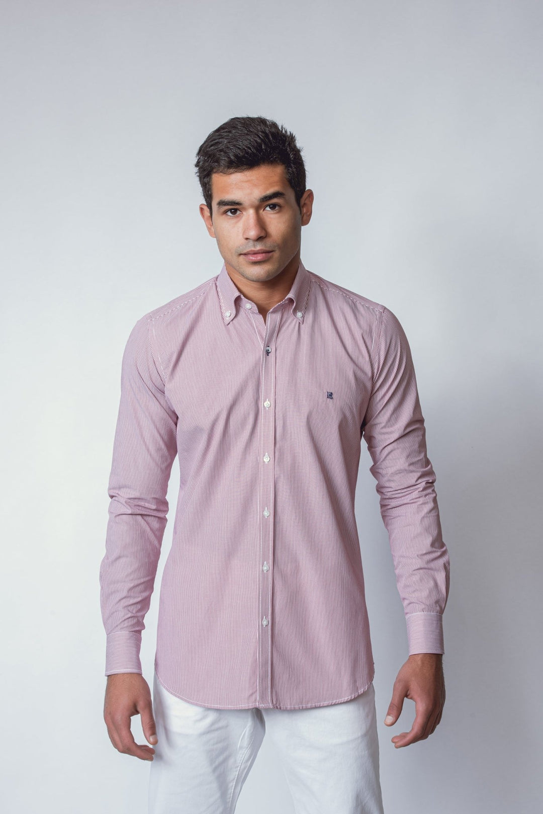 STRIPED SLIM FIT POPLIN SHIRT - Roban