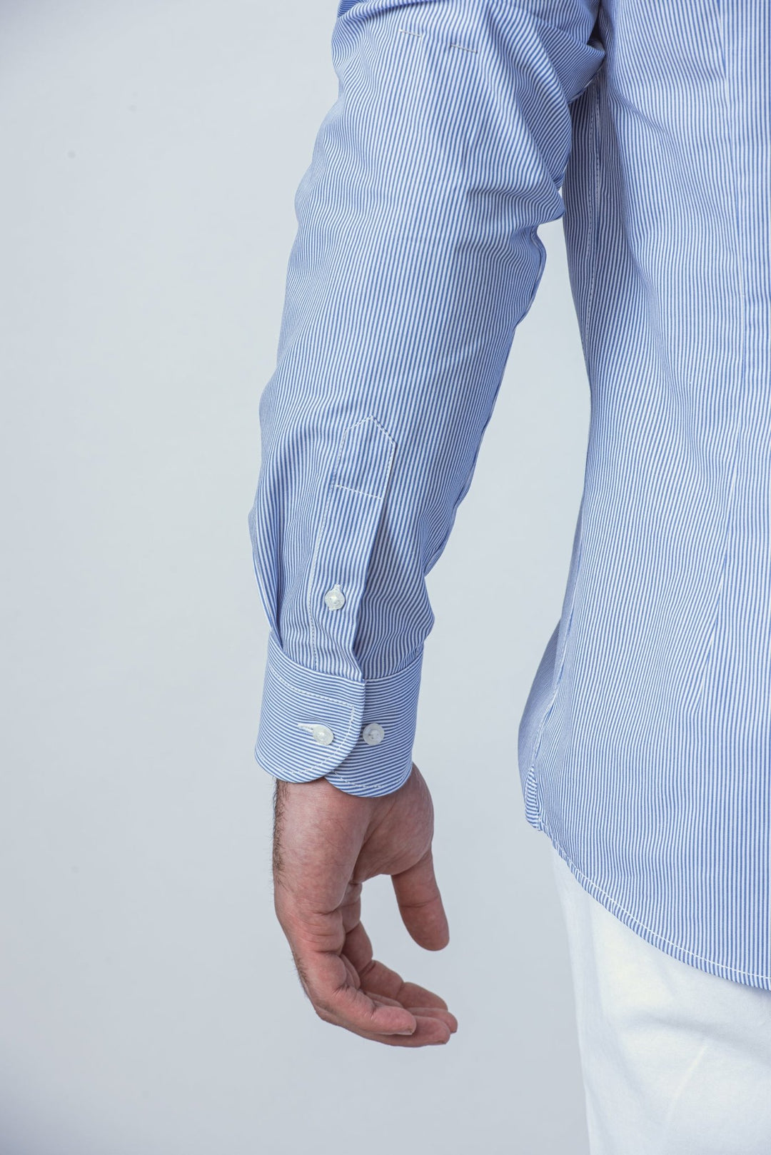 STRIPED SLIM FIT POPLIN SHIRT - Roban