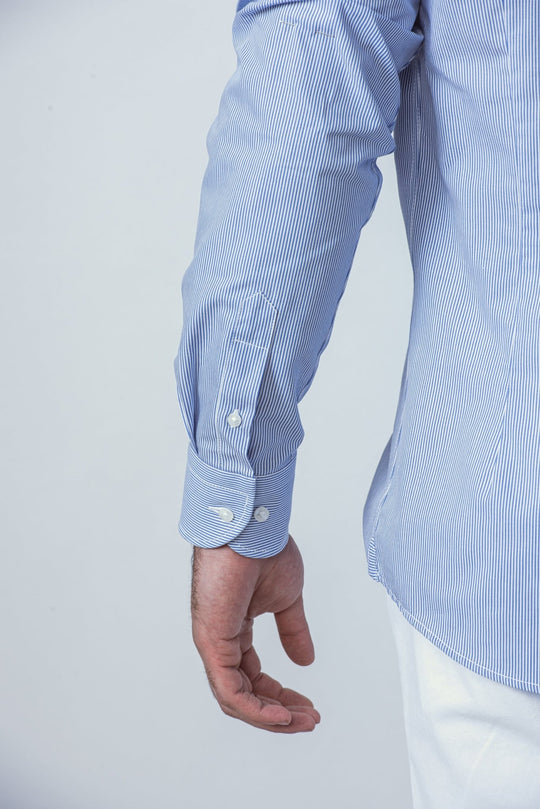 STRIPED SLIM FIT POPLIN SHIRT - Roban
