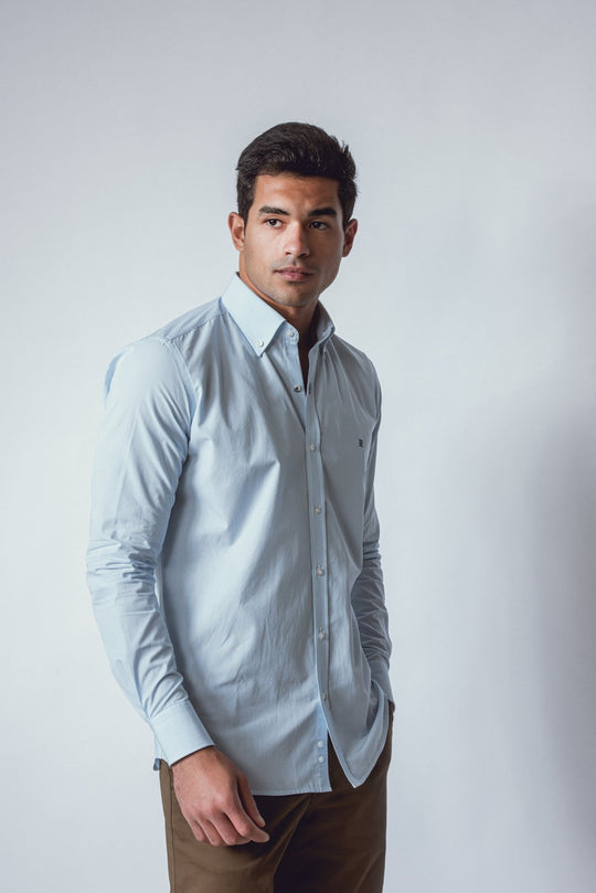 STRIPED SLIM FIT POPLIN SHIRT - Roban