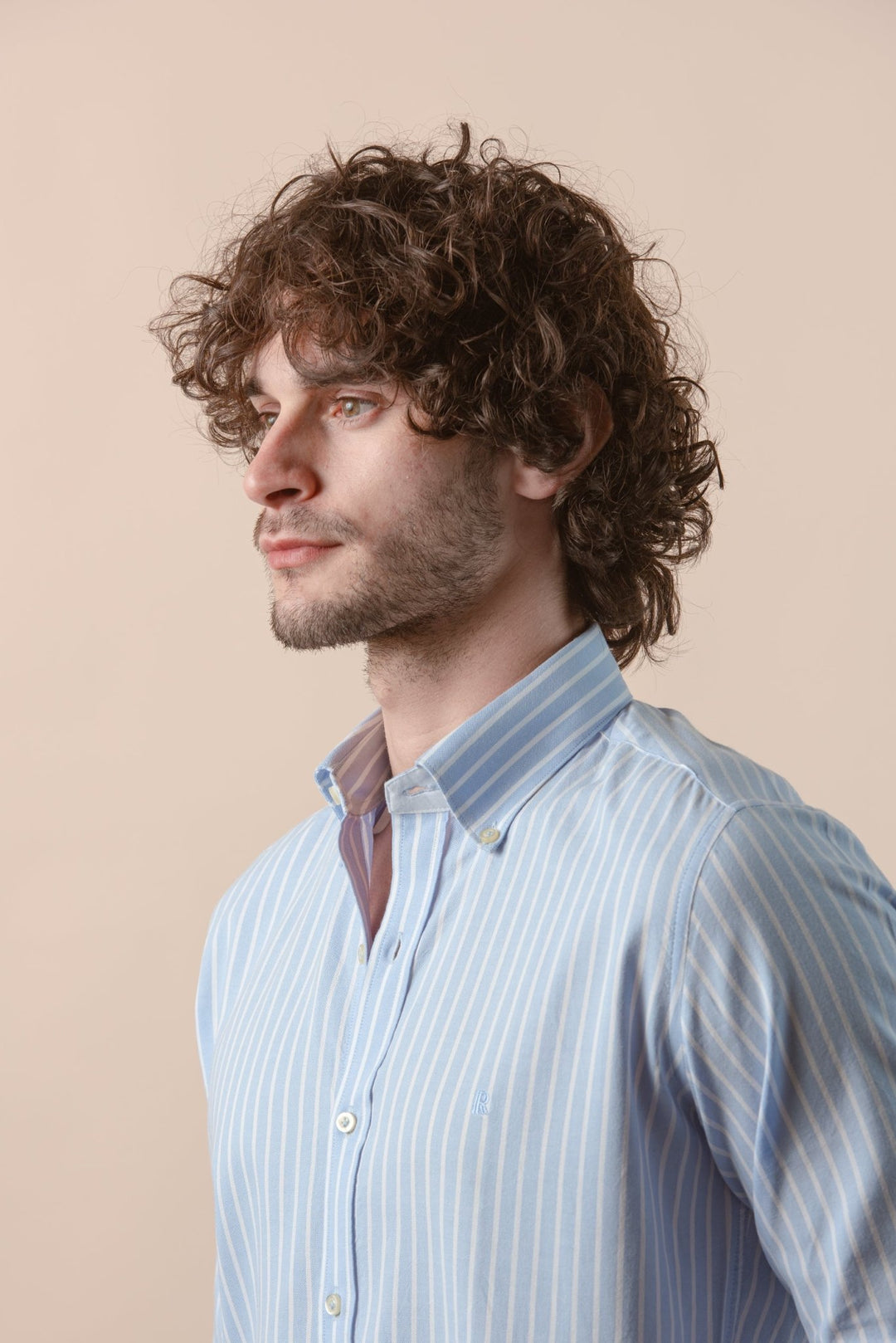 STRIPED WASHED OXFORD REGULAR FIT SHIRT - Roban