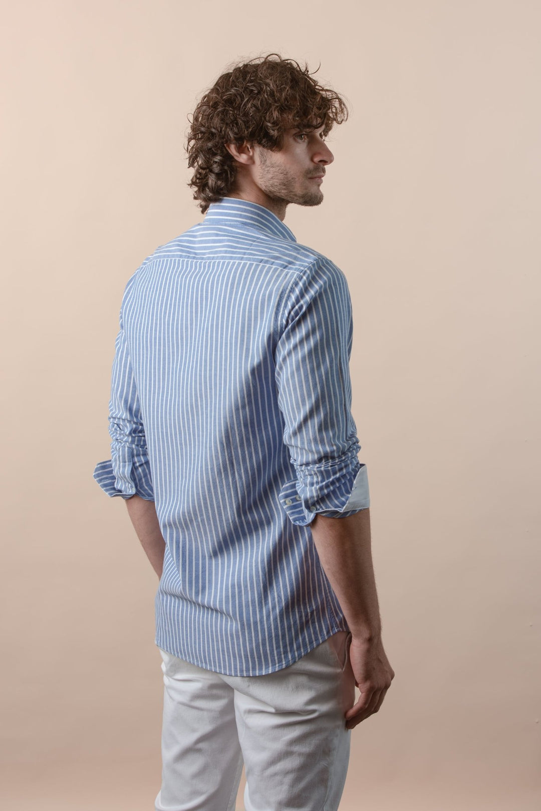 STRIPED WASHED OXFORD REGULAR FIT SHIRT - Roban