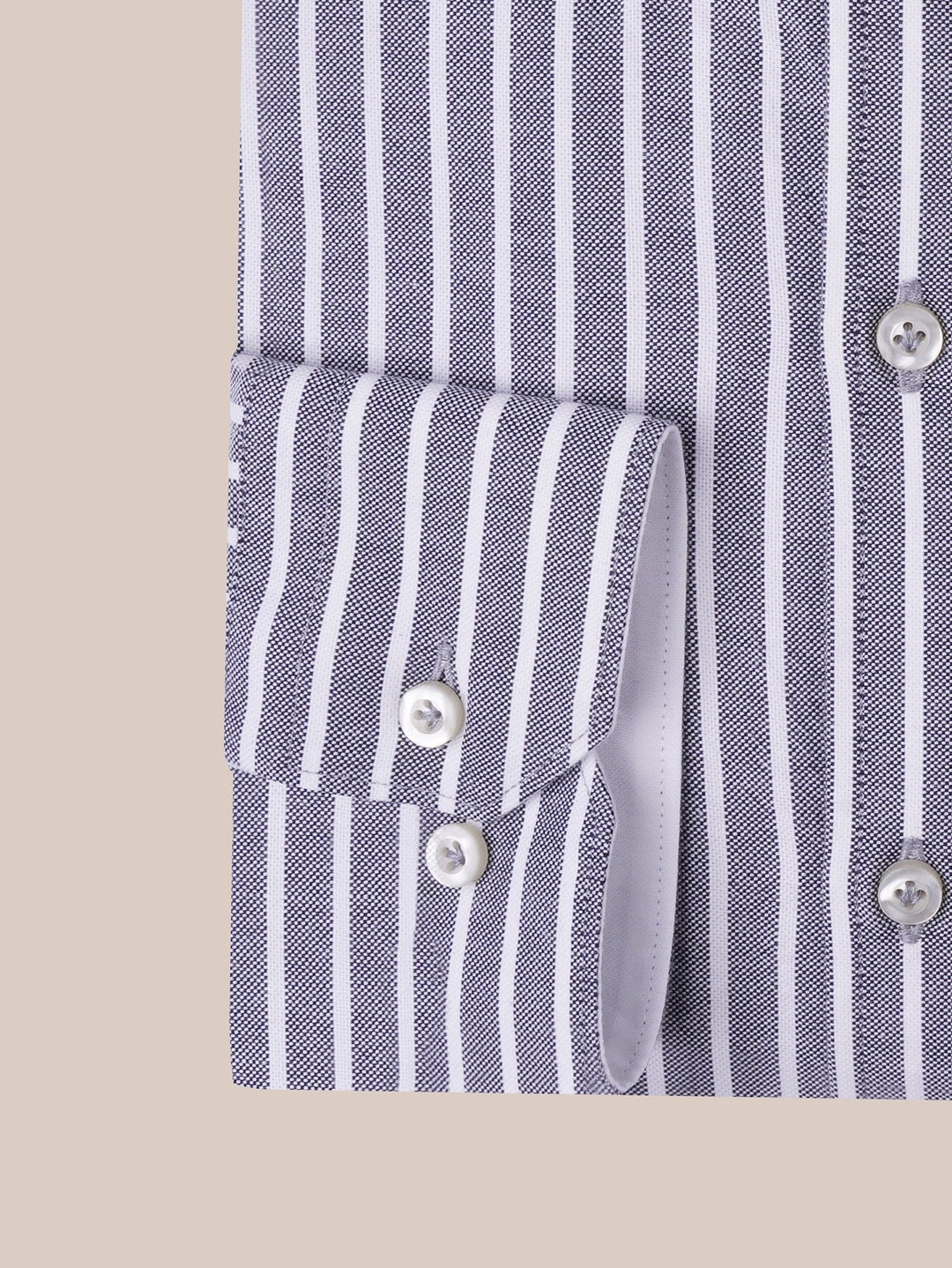 STRIPED WASHED OXFORD REGULAR FIT SHIRT - Roban