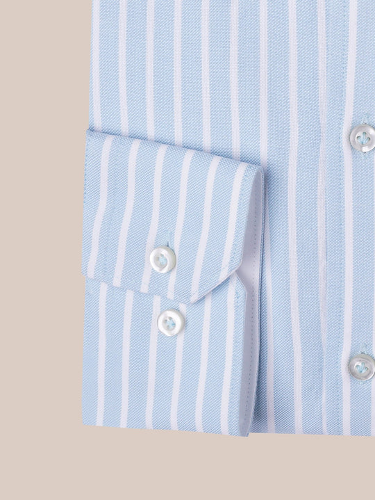 STRIPED WASHED OXFORD REGULAR FIT SHIRT - Roban