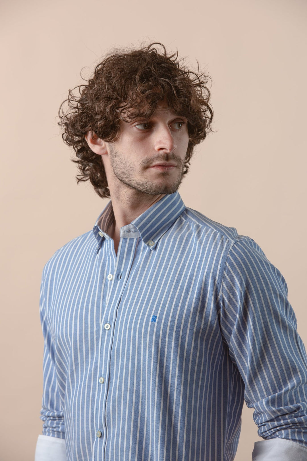 STRIPED WASHED OXFORD REGULAR FIT SHIRT - Roban