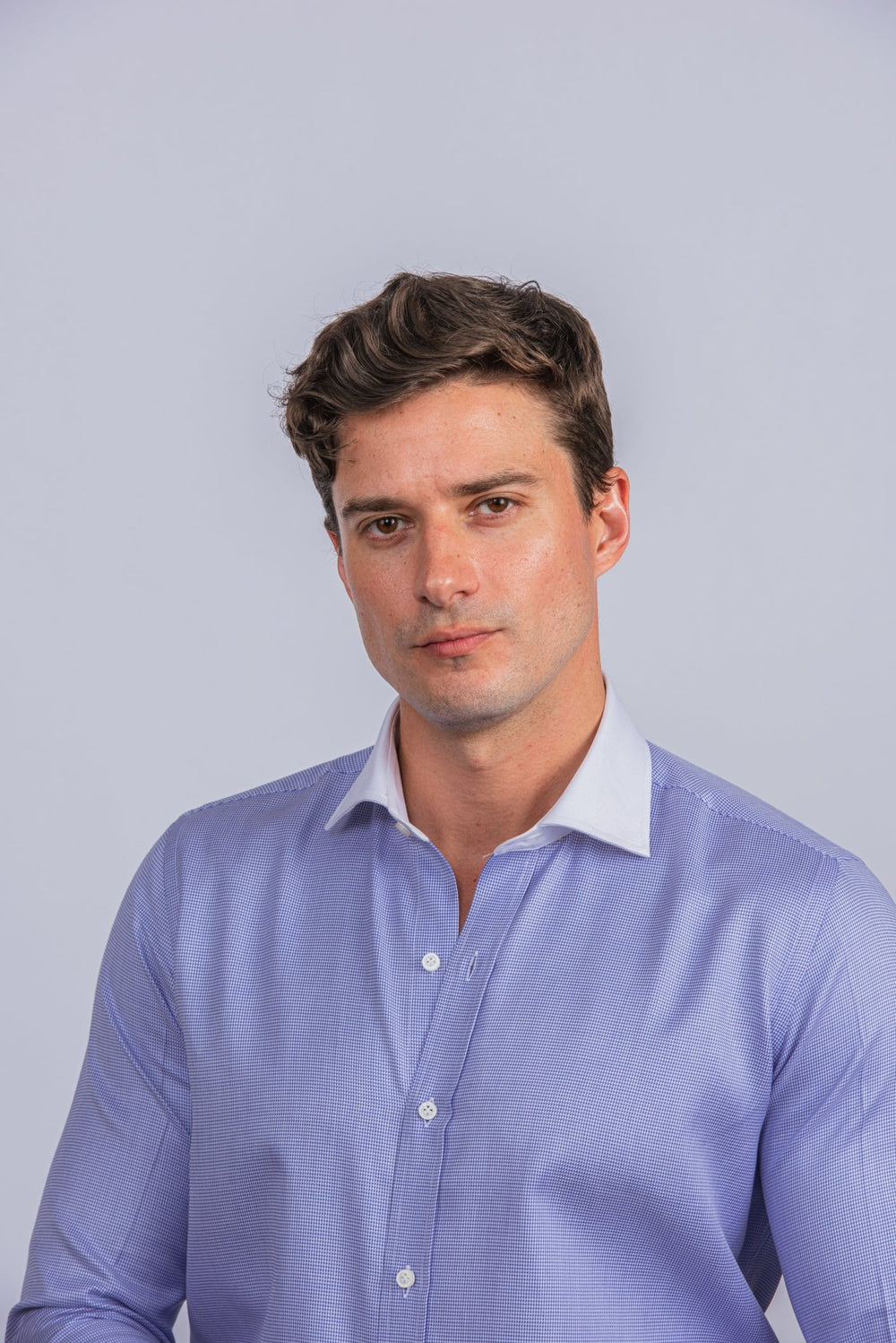 Textured Cotton Regular Fit Cufflink Shirt - Roban