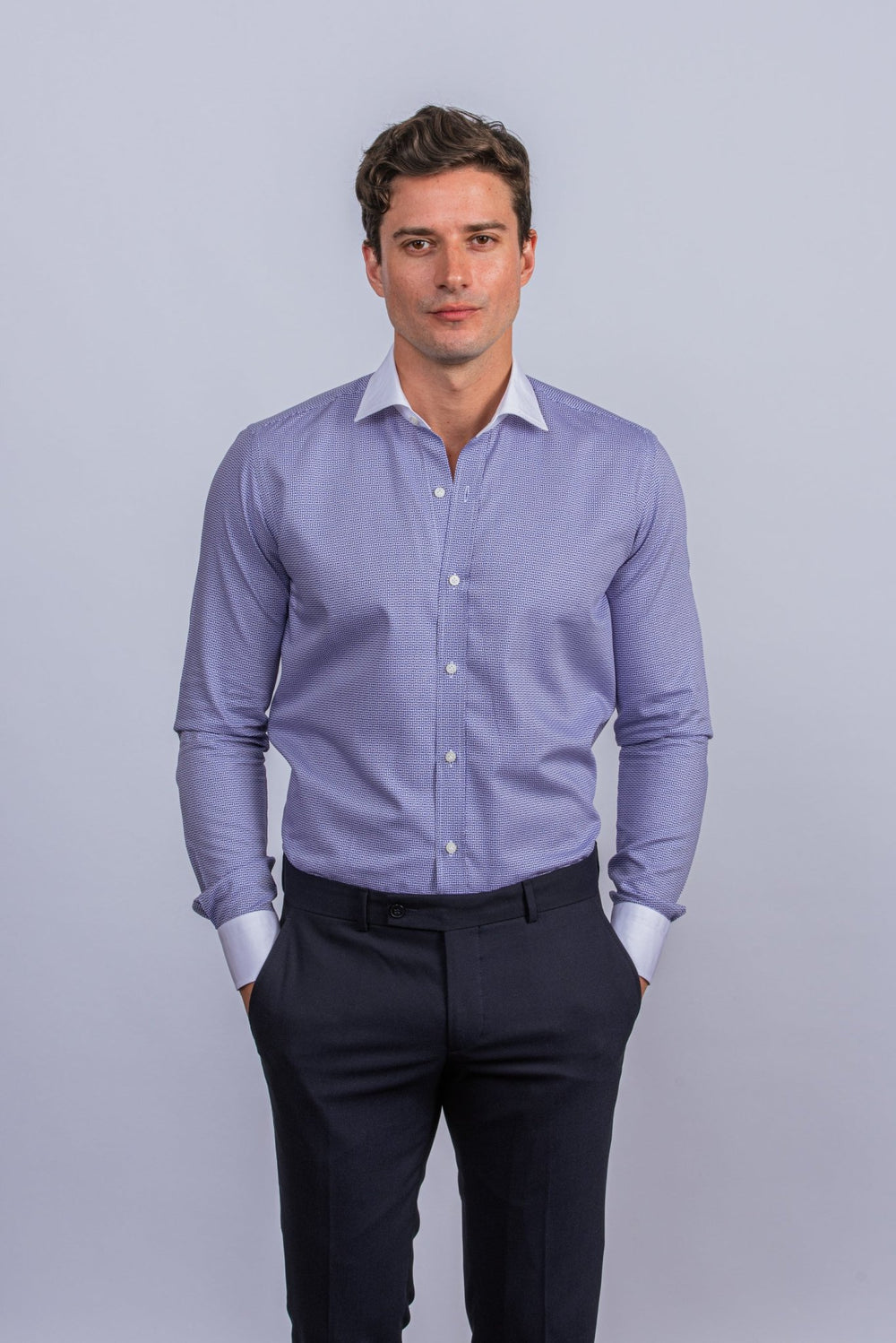 Textured Cotton Regular Fit Shirt - Roban