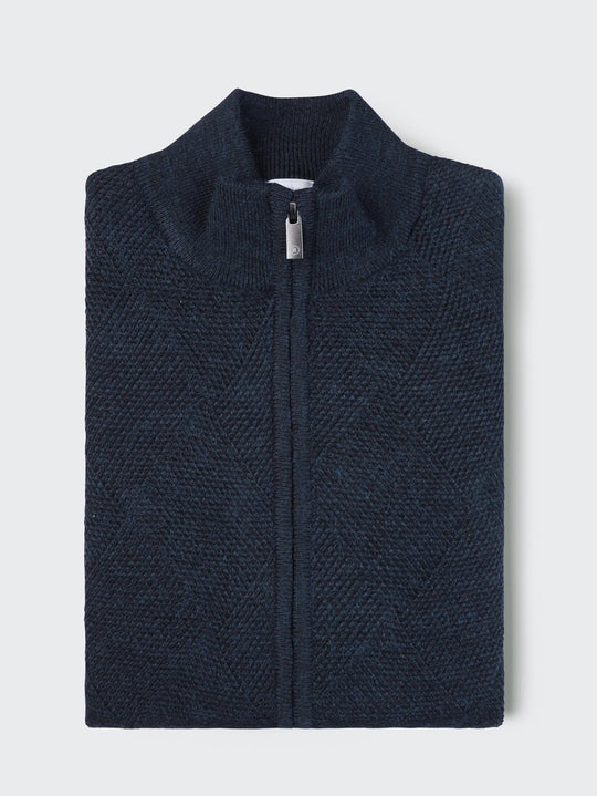 Zipped Turtle - neck cardigan - Roban