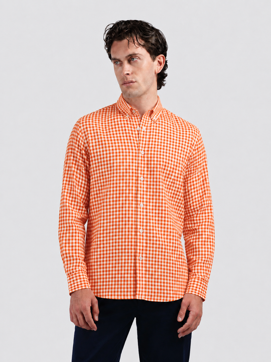 CHECKED COTTON REGULAR FIT SHIRT