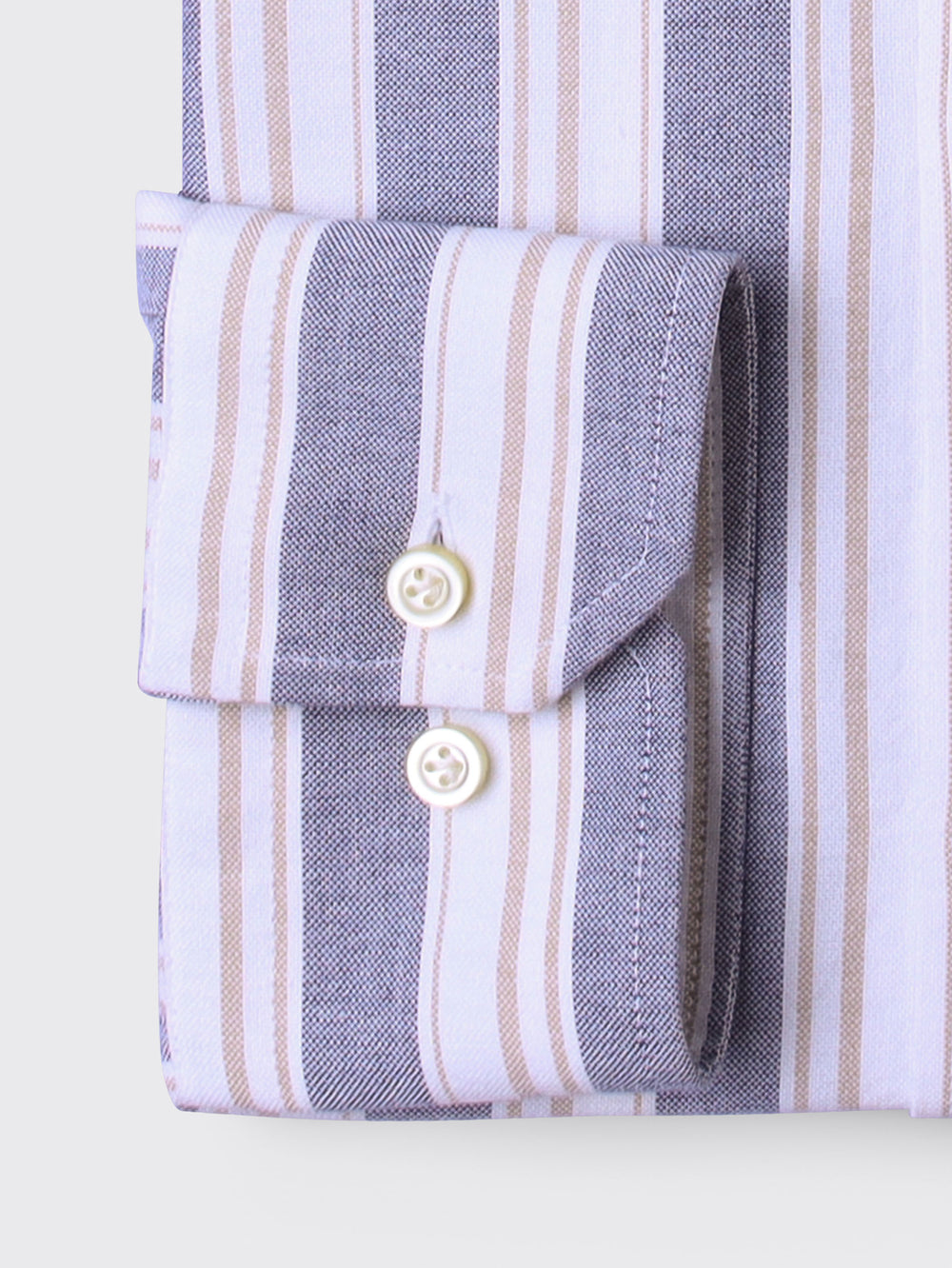 STRIBED WASHED OXFORD REGULAR FIT SHIRT