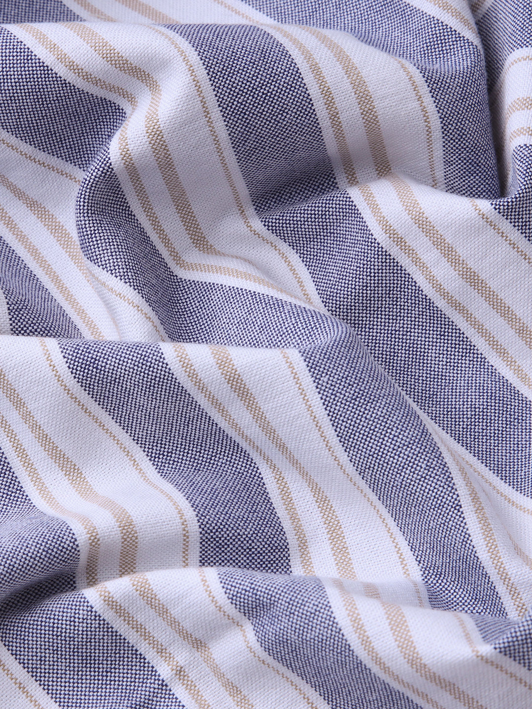 STRIBED WASHED OXFORD REGULAR FIT SHIRT