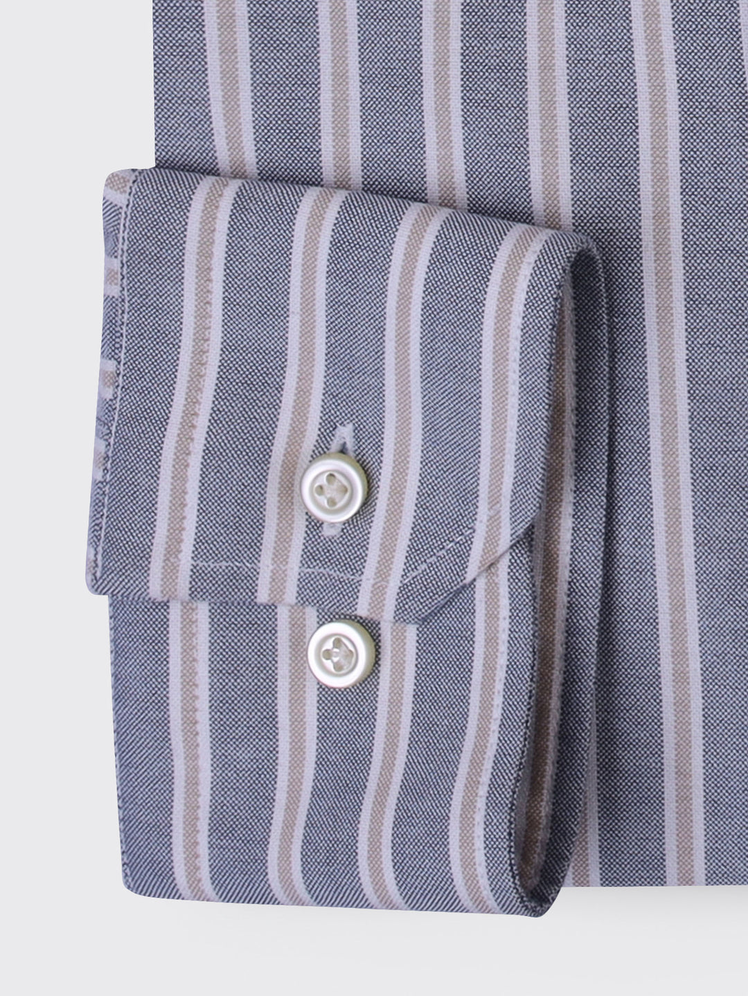 STRIBED WASHED OXFORD REGULAR FIT SHIRT