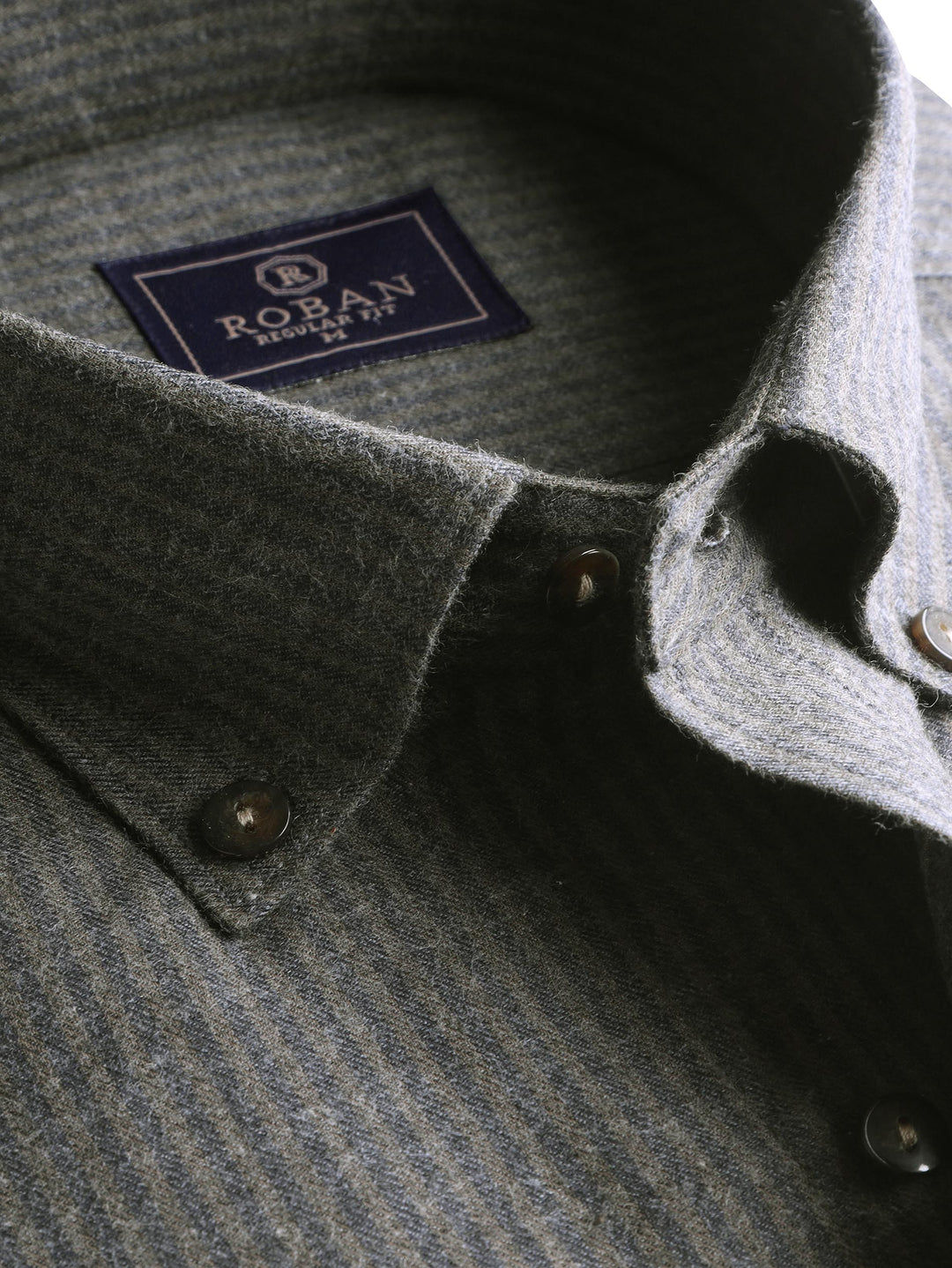 STRIBED FLANNEL REGULAR FIT SHIRT