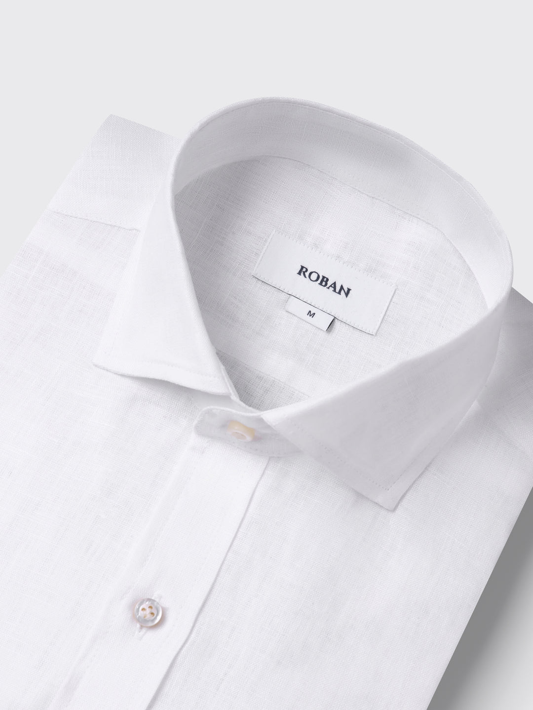 PLAIN WASHED LINEN REGULAR FIT SHIRT