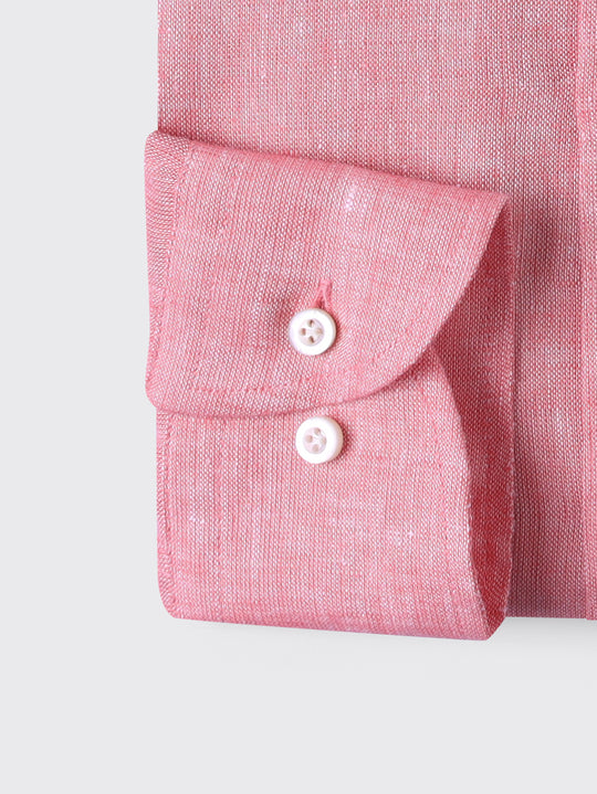 PLAIN WASHED LINEN REGULAR FIT SHIRT