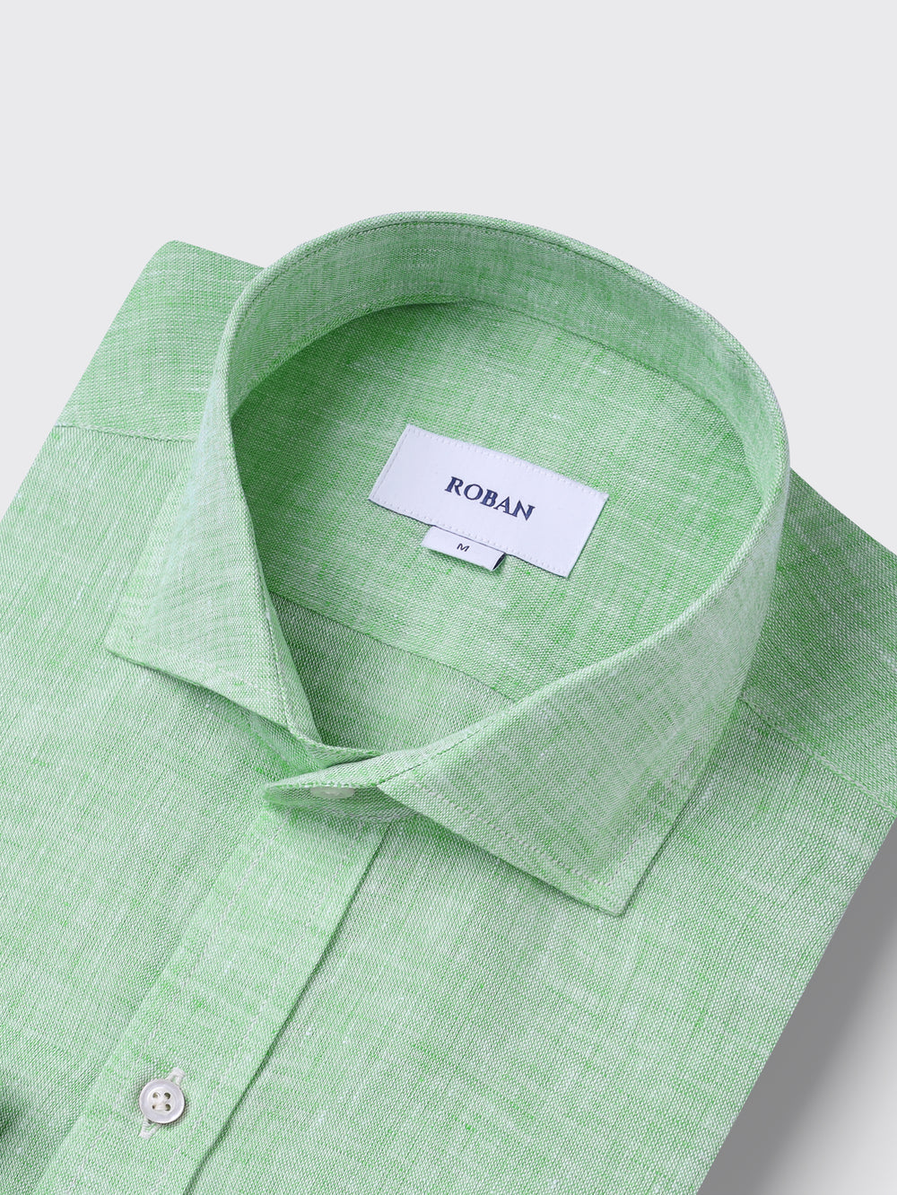 PLAIN WASHED LINEN REGULAR FIT SHIRT