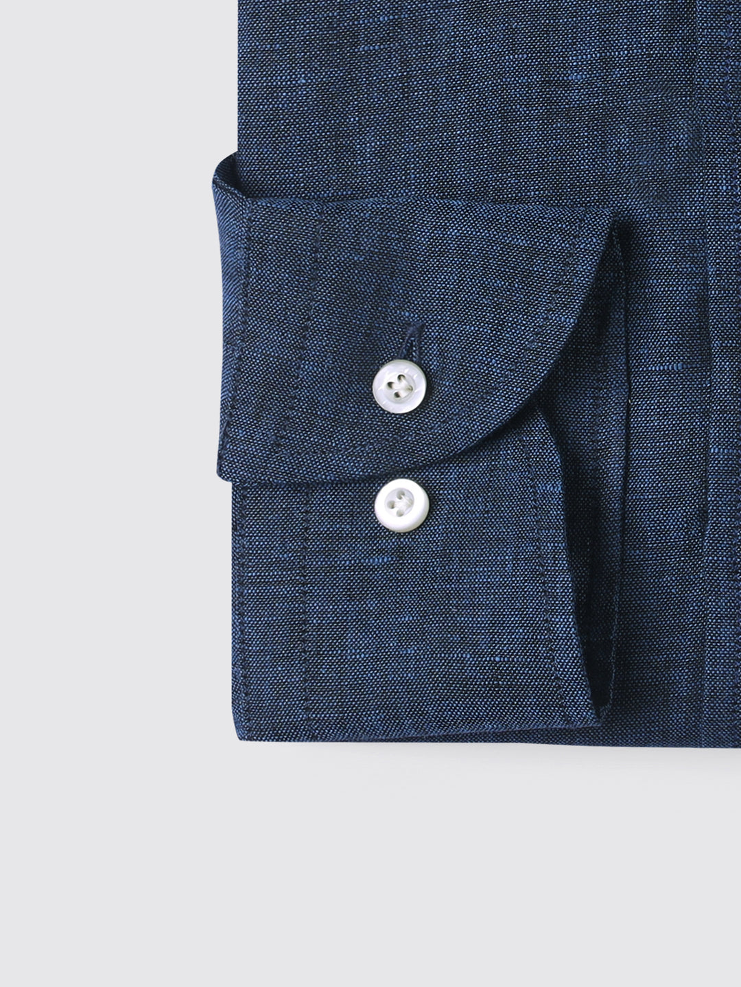 PLAIN WASHED LINEN REGULAR FIT SHIRT