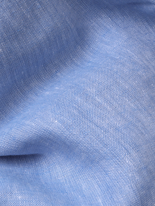 PLAIN WASHED LINEN REGULAR FIT SHIRT