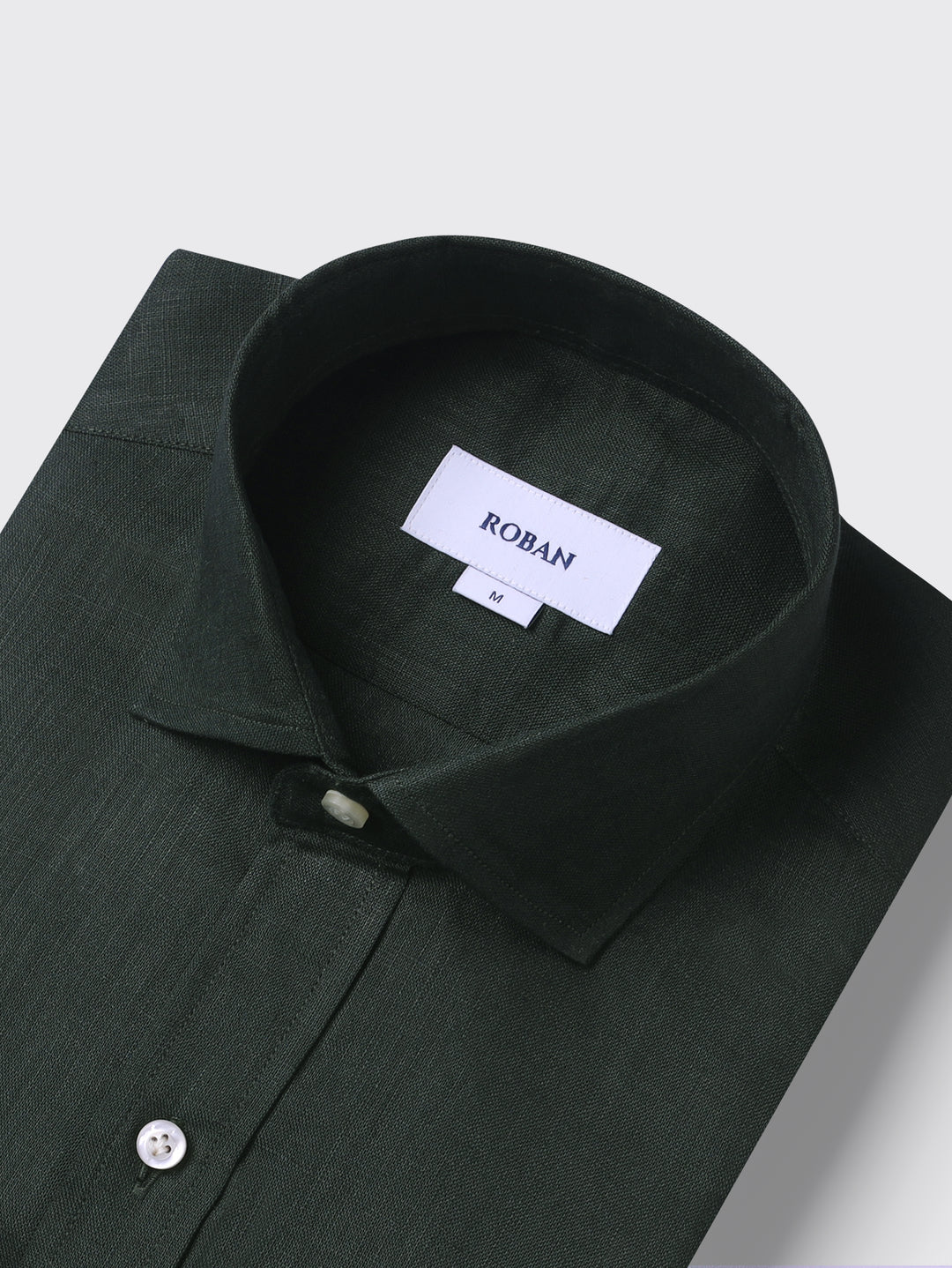 PLAIN WASHED LINEN REGULAR FIT SHIRT