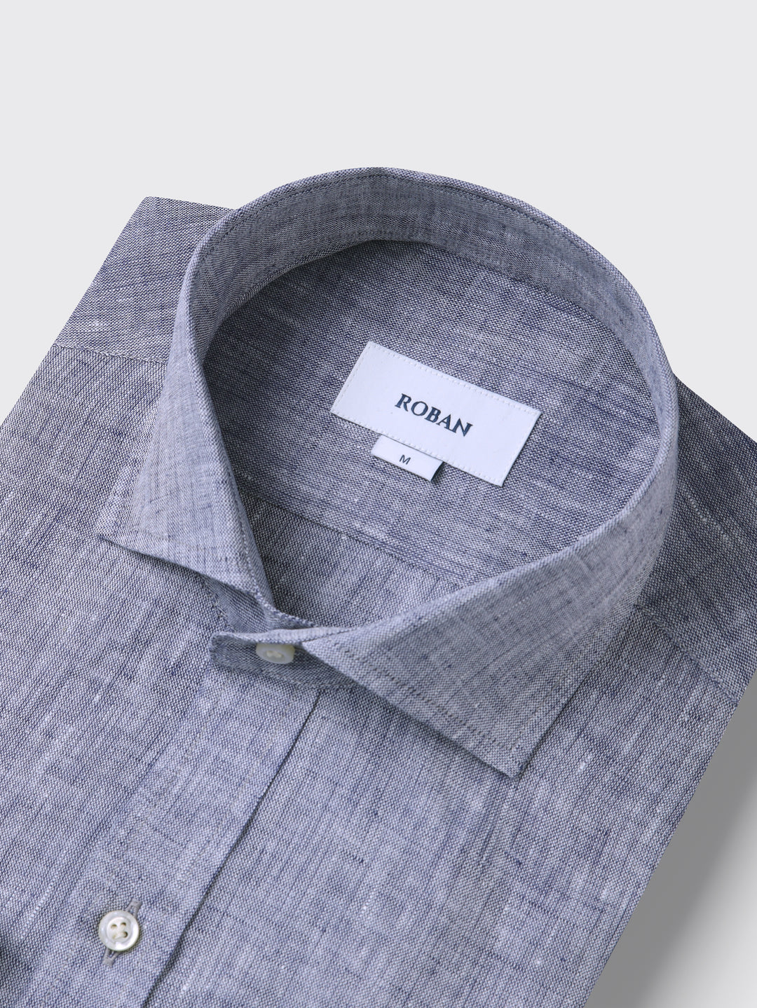 PLAIN WASHED LINEN REGULAR FIT SHIRT