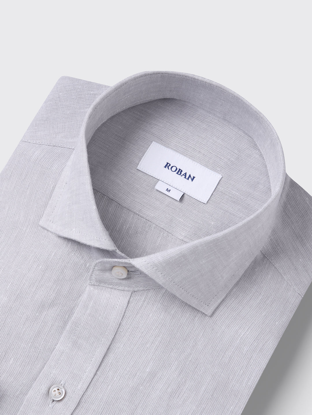 PLAIN WASHED LINEN REGULAR FIT SHIRT