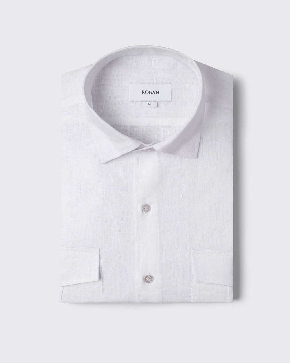 PLAIN WASHED LINEN REGULAR FIT SHIRT