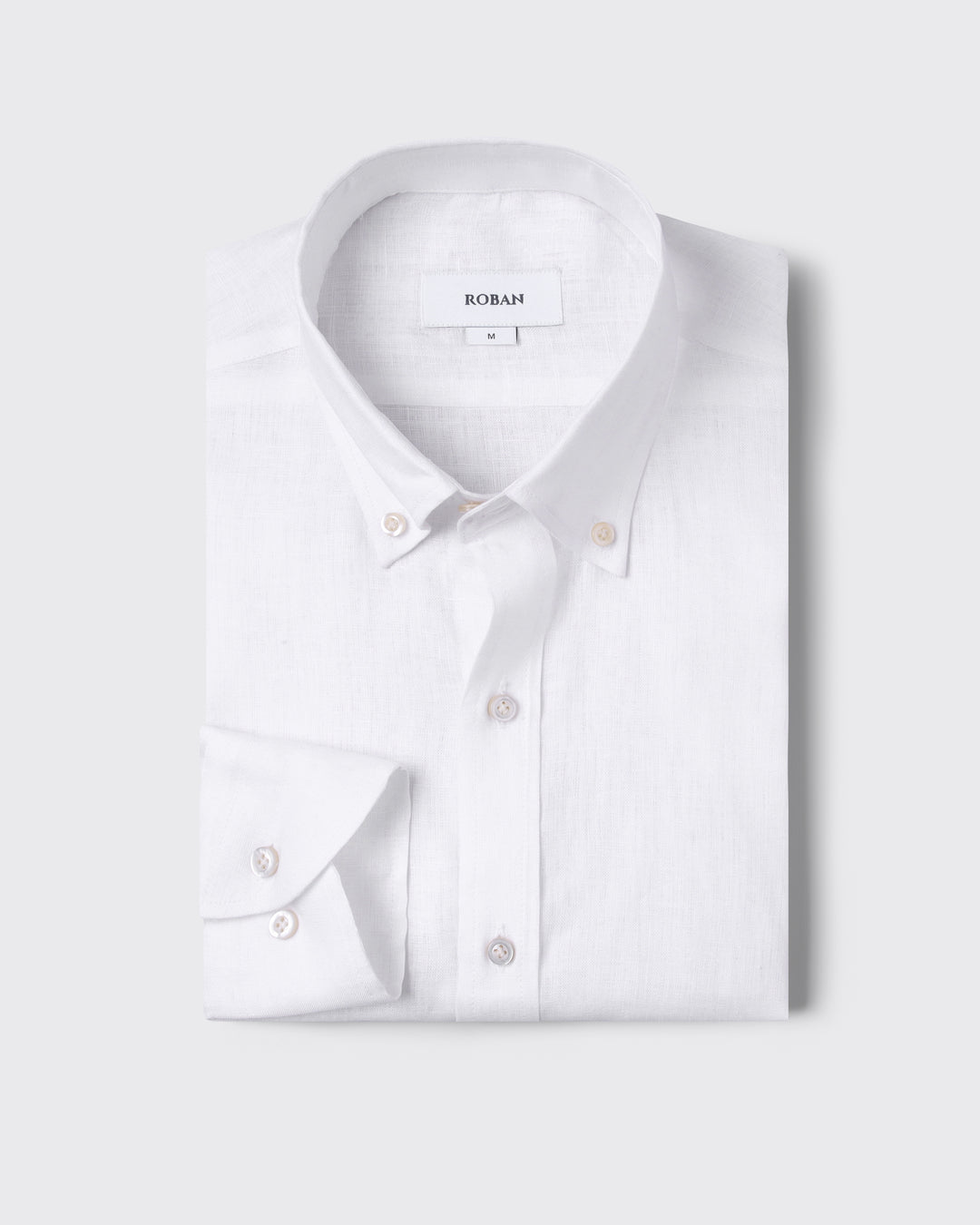 PLAIN WASHED LINEN REGULAR FIT SHIRT