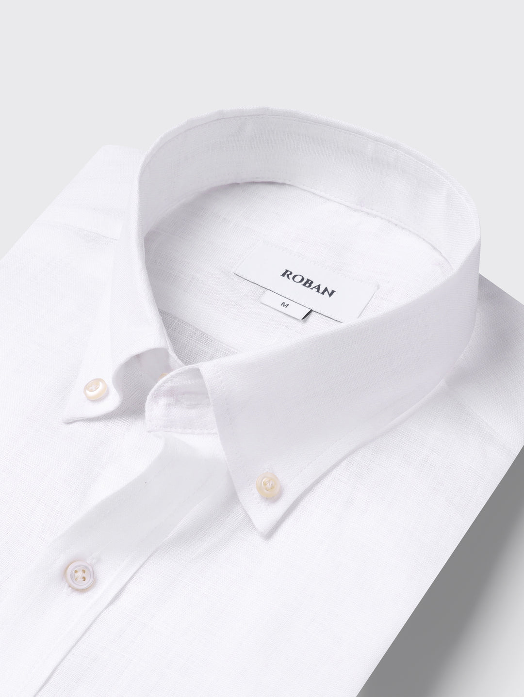 PLAIN WASHED LINEN REGULAR FIT SHIRT